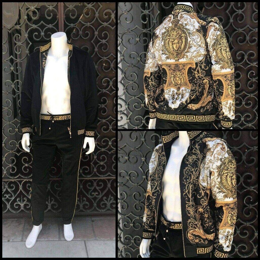 Men's Black Reversible Tracksuit RUNs ONE SIZE SMALLER